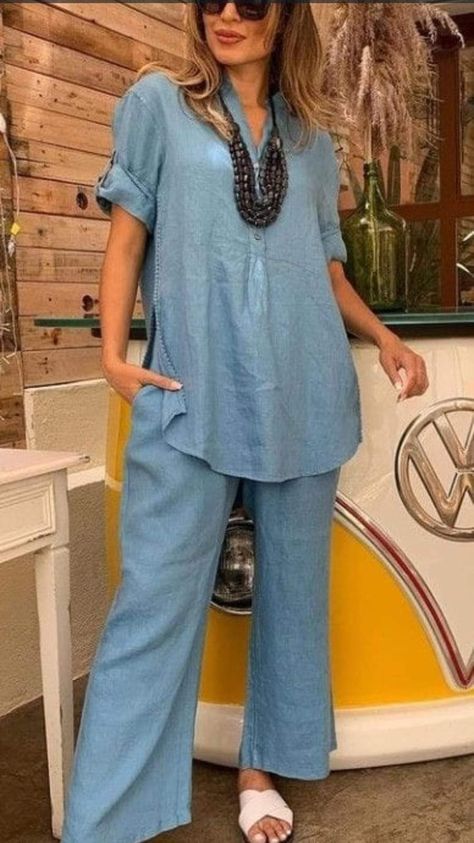 Linen Style Fashion, Co Ords Outfits, Model Pics, 50 Plus, Fashionista Clothes, Stylish Dress Book, Blouse Diy, Stylish Dress Designs, Indian Fashion Dresses