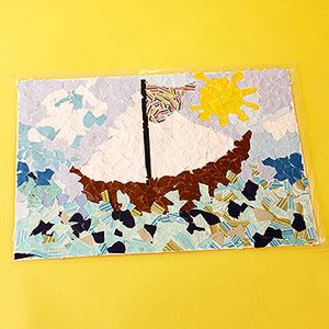 paper mosaic place mats Paper Mosaic Art, Craft Stick Projects, Coffee Filter Art, Paper Mosaic, Cool Paper Crafts, Art Activities For Kids, Paper Crafts For Kids, Easy Paper Crafts, Place Mats