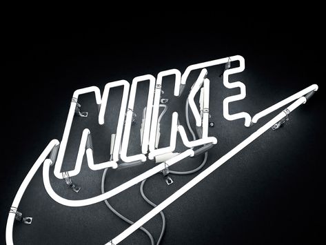 Nike / Logo Neon on Behance Icona Ios, Nike Wallpaper Iphone, Nike Logo Wallpapers, Nike Signs, Black And White Photo Wall, Neon Wall Art, Neon Words, Nike Neon, Black And White Picture Wall