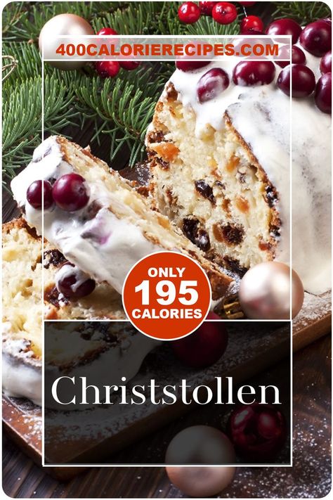 Christstollen (Christmas Stollen) Recipe: The traditional German Christstollen (Christmas stollen) is a wonderful bread known worldwide. A sweet and tender bread jeweled with rum-infused candied fruits and nuts. Known internationally and much loved, the Christstollen is a traditional German Christmas bread. Most countries have an iconic Christmas pastry, but in Germany Christstollen has to be the one. There are many version of stollen that vary with the different ingredients used. German Christmas Bread, Christmas Stollen Recipe, Low Calorie Recipes Snacks, Christmas Pastry, Traditional German Christmas, Christmas Stollen, Stollen Recipe, 400 Calorie Meals, Healthy Low Fat Recipes