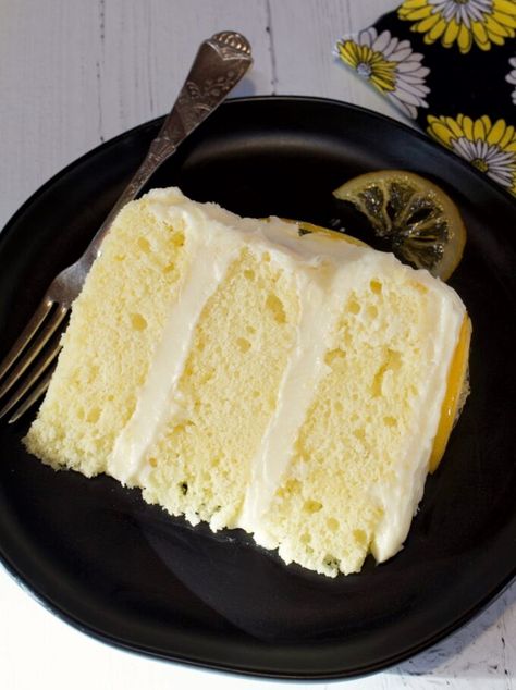 Lemon Layer Cake Recipe, Orange Recipes Dessert, Delicious Lemon Desserts, My Country Table, Lemon Layer Cake, Cream Cheese Buttercream Frosting, Lemon Buttercream Frosting, Lemon Layer Cakes, Lemon Cheese