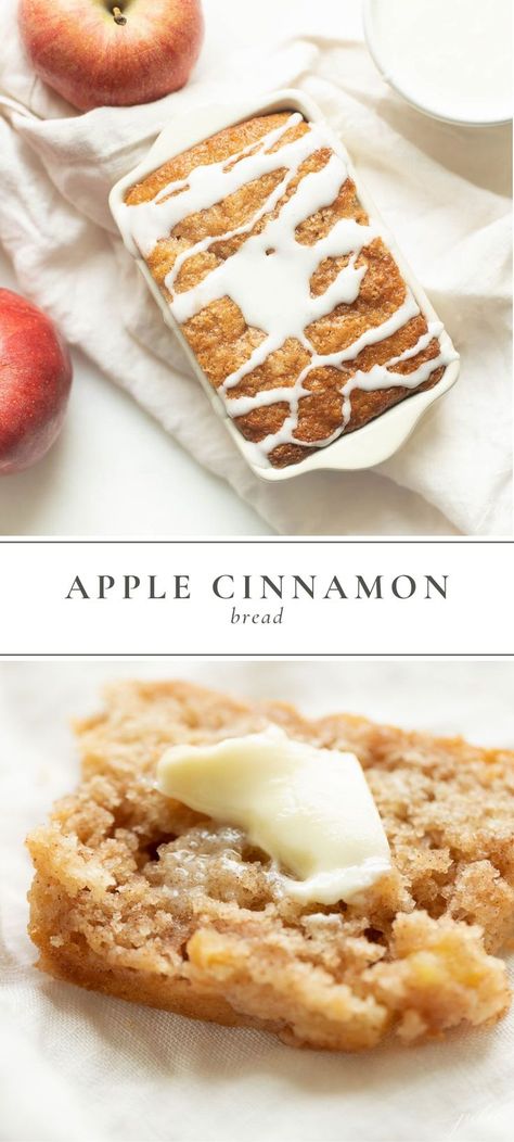 Apple Cinnamon Bread Recipe, Cinnamon Bread Recipe, Apple Bread Recipe, Apples And Cinnamon, Apple Cinnamon Bread, Julie Blanner, Apple Bread, Cinnamon Bread, Dessert Bread