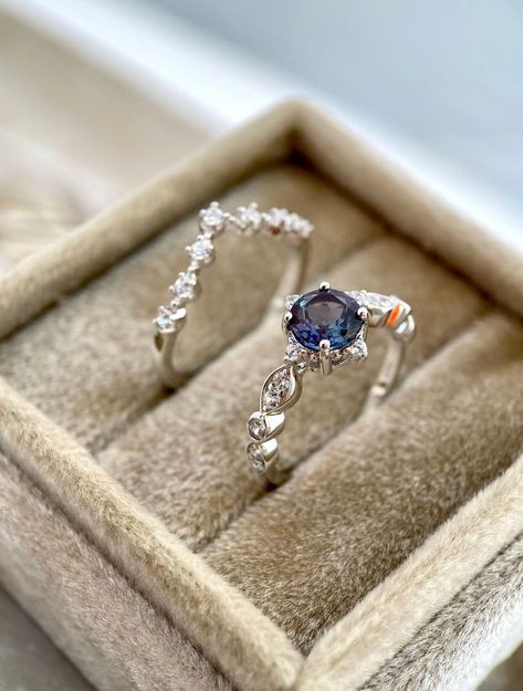 Small Alexandrite Ring, Promise Ring Engagement Ring Wedding Band Set, Wedding Rings Birthstone, Promise And Engagement Ring Set, Silver Engagement Rings Sapphire, Silver Blue Engagement Ring, Diamond And Alexandrite Engagement Ring, Silver Alexandrite Engagement Ring, Wedding Band And Engagement Ring Set Silver