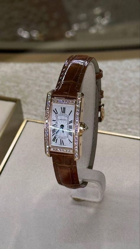 Watches Cartier, Products Aesthetic, Dope Jewelry Accessories, Aesthetic Skincare, Brown Watches, Vintage Watches Women, Expensive Jewelry Luxury, Luxe Jewelry, Watches Women