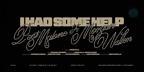 Post Malone "I HAD SOME HELP" Title Designs :: Behance Title Designs, Sound Mixer, Scott Smith, Production Coordinator, Title Sequence, Title Design, Post Malone, Production Company, Sound Design