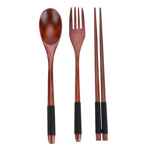 Asian Style Dinner, Rice Korean, Dinner Sushi, Soup Rice, Wooden Tableware, Wooden Chopsticks, Korean Barbecue, Wooden Cutlery, Fork Set