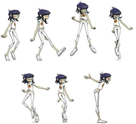 The Gorillaz, Jamie Hewlett Art, Gorillaz Noodle, Gorillaz Fan Art, Monkeys Band, Jamie Hewlett, Gorillaz Art, Model Sheet, Gorillaz