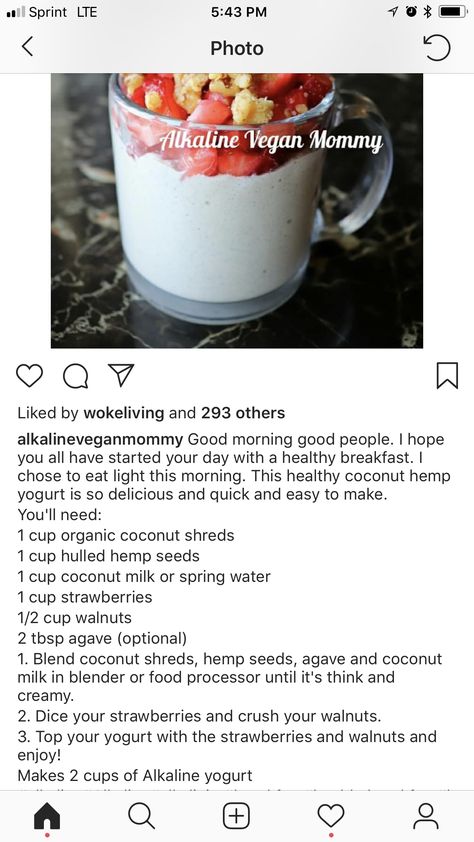 Vegan Alkaline Yogurt Alkaline Yogurt, Alkaline Breakfast Ideas, Alkaline Breakfast Recipes, Alkaline Desserts, Alkaline Snacks, Alkaline Smoothie, Sebi Recipes, Dr Sebi Recipes Alkaline Diet, Alkaline Breakfast