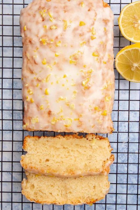 Vegan Lemon Drizzle Cake - The Daily Dish Dairy Free Lemon Cake, Lemon Drizzle Cupcakes, Vegan Lemon Drizzle Cake, Cake With Lemon Curd, Citrus Punch, Vegan Lemon Cake, Dairy Free Baking, Vegan Baking Recipes, Lemon Drizzle Cake