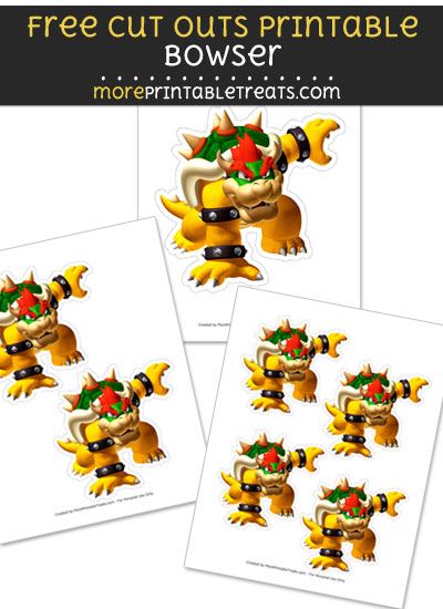 Bowser Printable, Bowser Free Printable, Bowser Party Favors, Bowser Birthday, Mario Printables Free, Bowser Party, Bowser Party Ideas, Bowser Birthday Party, Super Mario Brothers Party