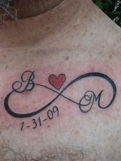 Tattoos Wedding Anniversary Tattoo, Anniversary Tattoos, Wedding Date Tattoos, Marriage Tattoos, Him And Her Tattoos, Anniversary Tattoo, Wedding Band Tattoo, Couples Tattoo, Wife Tattoo