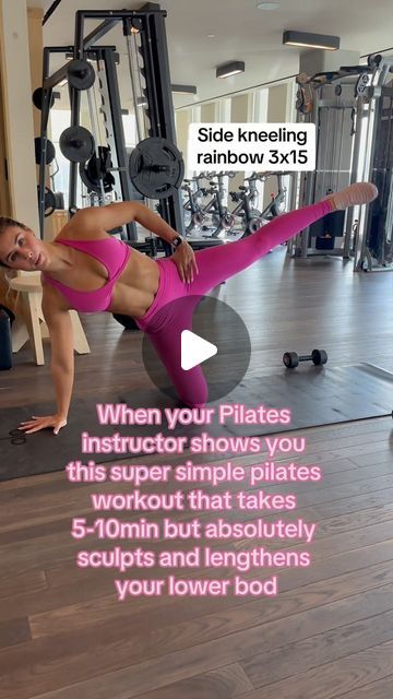 COURTENEY FISHER FITNESS on Instagram: "— @justtcocoo 10 min lower body pilates workout🌷

Lower body focused workout: 
1. Rainbows 3x10
2. Fire hydrant 3x15
3. Side kneeling rainbows 3x15
4. Inner thigh lifts 3x15

Complete both sides for reps. Full strength x pilates program that’s helping thousands of women see results in my b!0💓

#pilates #athomeworkouts #pilatesworkout #pilatesinstructor #pilatesstudio #matpilates" Thigh Pilates Workout, Pilates Inner Thigh Workout, Pilates Block Exercises, Pilates Workout Lower Bodies, Pilates For Inner Thighs, Lower Body Pilates, Pilates Mat Exercises Inner Thigh, Workout Hacks, Pilates Program