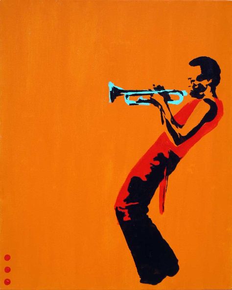 Miles on Orange Miles Davis Art, Arte Jazz, Graphic Design Collection, Jazz Poster, Tattoo Sleeves, Orange Painting, Jazz Art, Record Covers, Music Tattoo