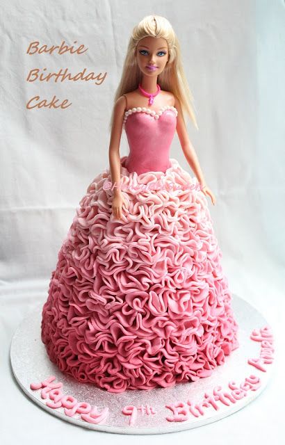 Ideas for Morgan's 6th Birthday Cake Doll Cake Tutorial, Barbie Dress Cake, Barbie Doll Birthday Cake, Doll Birthday Cake, Barbie Birthday Cake, Barbie Theme Party, Barbie Doll Cakes, Barbie Birthday Party, Barbie Theme