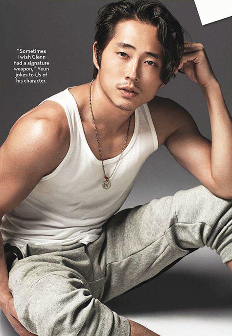 The Walking Dead cast.  Steven Yeun. Steve Yeun, Glenn The Walking Dead, Steven Yuen, Glenn Y Maggie, Glenn Rhee, Steven Yeun, Walking Dead Cast, The Walking Dead Tv, Asian Man