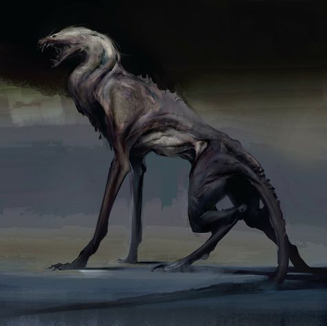 Beast by Juho Laitila Dark Creatures, Fantasy Concept, Mythical Animal, Fantasy Beasts, Monster Concept Art, Creature Drawings, Alien Creatures, Fantasy Creatures Art, Fantasy Monster