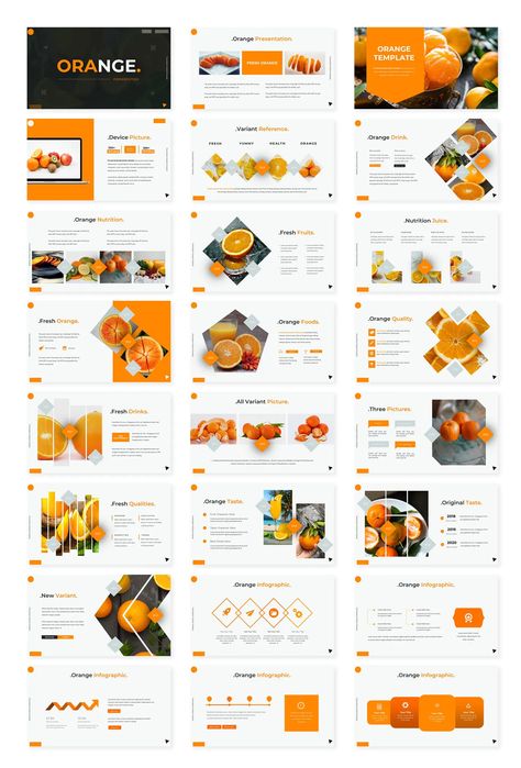 Orange Powerpoint Template, Orange Presentation Design, Orange Presentation, Orange Template, Web Design Jobs, Marketing Powerpoint, Powerpoint Slide Designs, Company Presentation, Powerpoint Layout