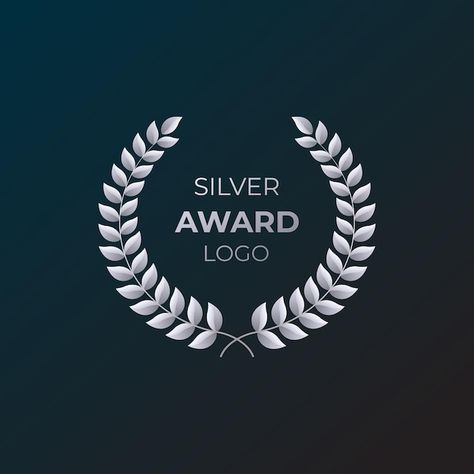 Silver award logo | Premium Vector #Freepik #vector #luxury Award Logo Design, Award Logo, Gold Ticket, Slideshow Design, Futuristic Typography, Award Poster, Corporate Logo Design, Cartoon Font, Fox Pictures