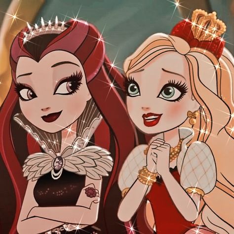 raven queen x apple white | raven queen x apple white eah | raven x apple eah | raven ever after high | apple white ever after high | eah icon Raven Ever After High, Apple White Ever After High, Ever After High Icons, Ever After High Apple White, White Raven, Raven Queen, Cartoon Girls, Apple White, Ever After High