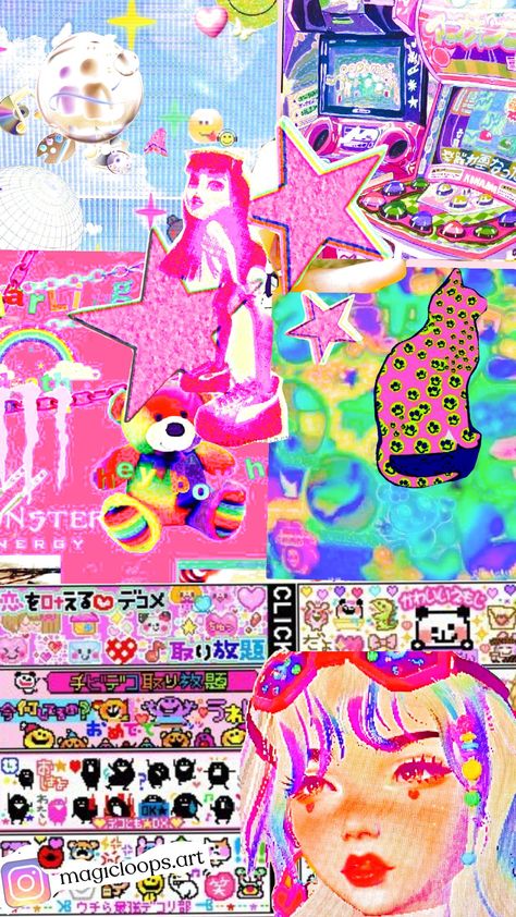 another fun chaotic mess #chaotic #bratz #baddie #glitchcore #hyperpop #popprincess #y2k #oldinternet #myspace #mcbling Y2k Hyperpop, Bratz Baddie, Weird Drawings, Your Aesthetic, Old Internet, Digital Scrapbooking, Sketch Book, Neon, Energy