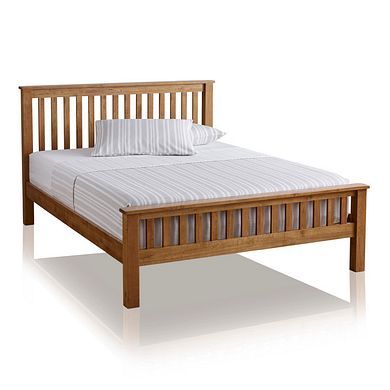 Latest Wooden Bed Designs, Oak King Size Bed, Oak Double Bed, Solid Oak Beds, Black Leather Dining Chairs, Oak Furniture Land, Oak Bed Frame, Wood Bed Design, Oak Furnitureland