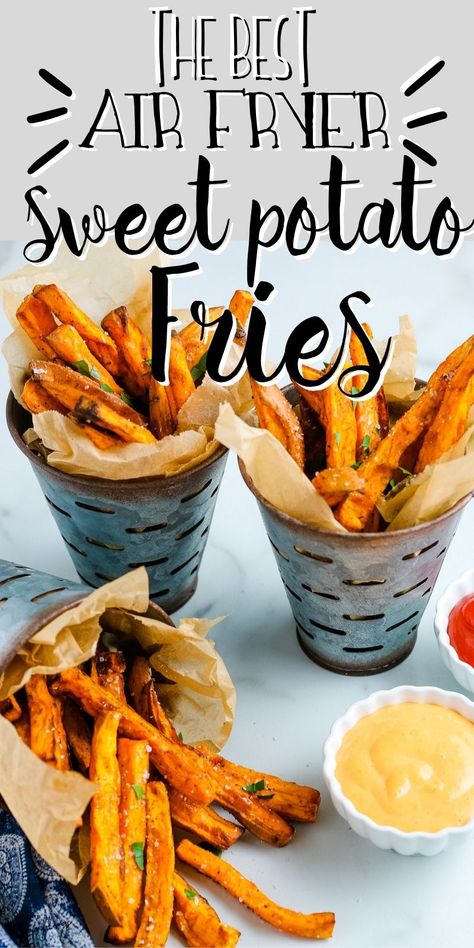 Sweet Potato Fries Air Fryer, Sweet Potato Fry, Homemade Sweet Potato Fries, Air Fryer Sweet Potato Fries, Potato Fry, Sweet Fries, Sweet Potato Recipes Fries, The Best Air Fryer, Sweet Potato Fries Baked