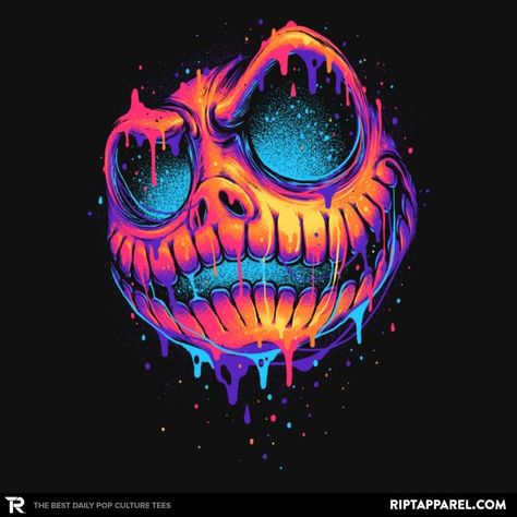 DRIP OF NIGHTMARES by: glitchygorilla Drippy Skull Drawing, Trippy Halloween Art, Nightmare Before Christmas Graffiti, Trippy Mickey Mouse, Sticker Board, Jack Y Sally, Neon Skull Painting, Tufting Ideas, Nightmare Before Christmas Wallpaper