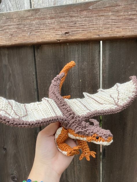 ToMuchStuffBoutique - Etsy Dragon Knitting Pattern, Crochet Dragon Free Pattern, Crochet Wings, Crochet Dragons, Dragon Crochet Pattern, Dragon Crochet, Knitted Wire, Crochet Dragon, Toy Pattern