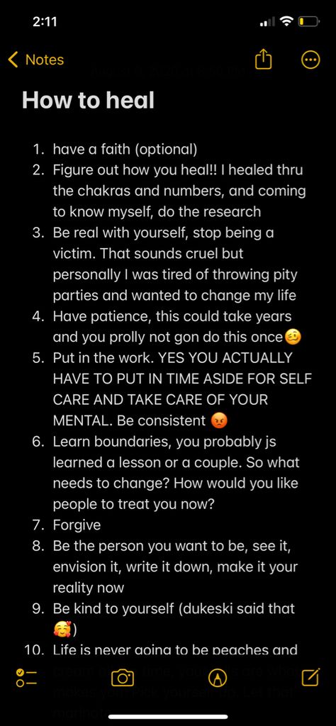 Healing To Do List, Things To Do When Healing, How To Heal Mental And Emotional Exhaustion, Self Care Notes Iphone, Things To Do To Heal Yourself, How To Start My Healing Journey, Tips On Healing Yourself, First Step To Healing, Healing Journey Guide