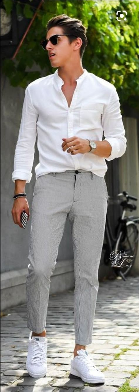 Wedding Guest Outfit Men, Wedding Guest Men, White Shoes Outfit, Casual Chique Stijl, Sommer Strand Outfit, Beach Wedding Outfit, Beach Outfit Men, White Sneakers Outfit, Formal Men Outfit