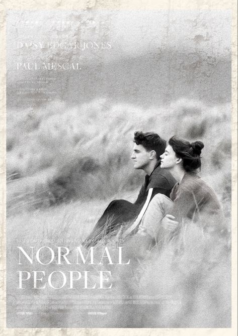 Normal People Wall Prints, Normal People Black And White, Normal People Poster Art, Black And White Movie Posters, Normal People Poster, Paul Mescal, Movies Posters, Black And White Movie, Vintage Poster Design