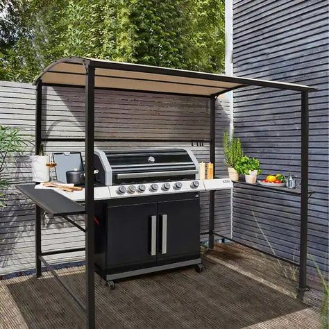 Outdoor Steel Frame Grill Gazebo Canopy Barbecue Shelter - On Sale - Bed Bath & Beyond - 33035773 Grill Canopy, Bbq Gazebo, Outdoor Grill Station, Grill Gazebo, Bbq Grill Design, Hardtop Gazebo, Bbq Cover, Gazebo Canopy, Backyard Kitchen