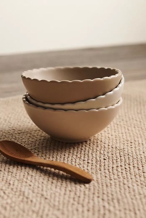 Top-Rated Kitchen & Dining | AnthroLiving Pinch Bowls, Pinch Pot, Cooking Supplies, Melamine Dinnerware, Pottery Inspo, Pinch Pots, Scallop Edge, Baking Set, Pottery Classes