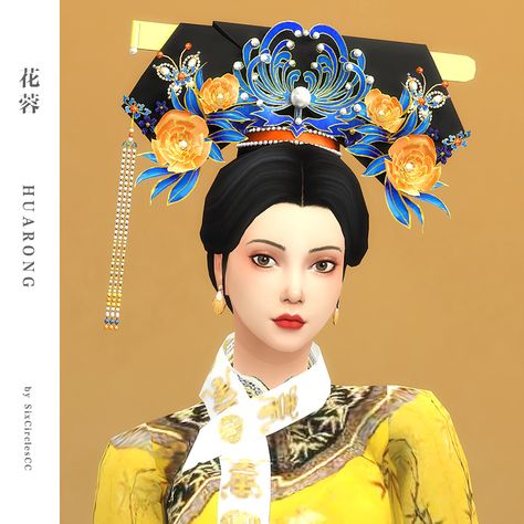 Chinese Furniture Sims 4 Cc, Sims 4 Chinese Cc, Medieval Hair, Chinese Hat, Medieval Hairstyles, Traditional Hairstyle, Chinese Hairstyle, Don Juan, Cc Sims