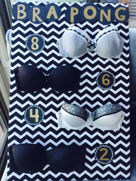 DIY Bra Pong Bra Pong, Hobby Lobby Diy, Nautical Bachelorette Party, Wedding Squad, Panty Party, Nautical Bachelorette, Bach Bash, Wedding Salon, Diy Bra