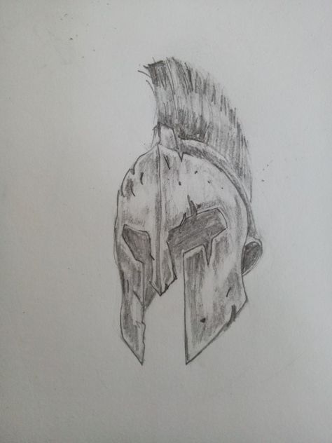 #sketch #pensil #spartan helmet Spartan Warrior Sketch, Spartan Helmet Drawing, Spartan Drawing, Trojan Helmet, Helmet Drawing, Greek Helmet, Spartan Helmet, Draw Ideas, Spartan Warrior