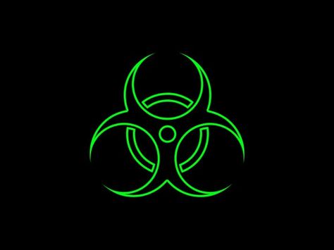 Radiation Symbol Dark Green App Icons, Radioactive Symbol, Hazard Symbol, Green App Icons, Resident Evil Franchise, Bio Hazard, Biohazard Symbol, Original Monster, Black Hd Wallpaper