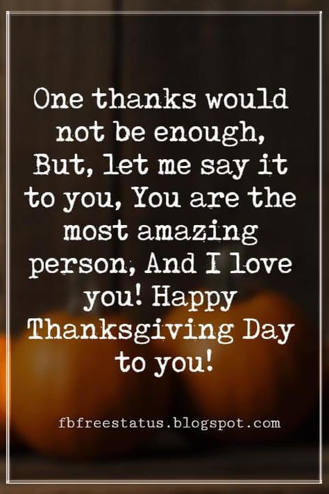 Thanksgiving Messages For Cards, One thanks would not be enough, But, let me say it to you, You are the most amazing person, And I love you! Happy Thanksgiving Day to you!  #thanksgivingmessages #cardsmessages #thanksgiving #happythanksgivingmessages Happy Thanksgiving My Love, Always Here For You Quotes, Happy Thanksgiving Messages, Messages To Friends, Happy Thanksgiving Wallpaper, Weekly Quotes, Happy Thanksgiving Images, Thanksgiving Messages, Emotional Growth