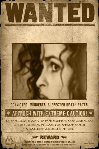 Bellatrix Lestrange Wanted Poster Wanted Harry Potter Printable, Harry Potter Wanted Posters Printable, Harry Potter Most Wanted Posters, Wanted Bellatrix Poster, Harry Potter Undesirable Posters, Wanted Poster, Bellatrix Lestrange, Harry Potter, Tattoos