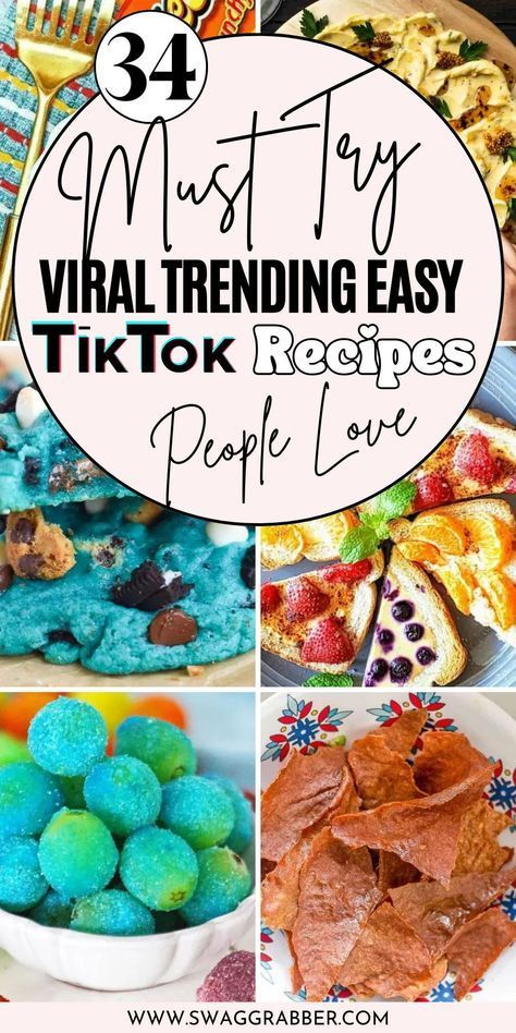 Easy Few Ingredients Recipes, Tik Tok Famous Recipes, Tik Tok Recipes Videos Dinner Easy, Best Tik Tok Recipes, Viral Ticktock Recipes, Viral Recipes Tiktok, Tik Tok Desserts, Tik Tok Viral Recipes, Trending Recipes 2024