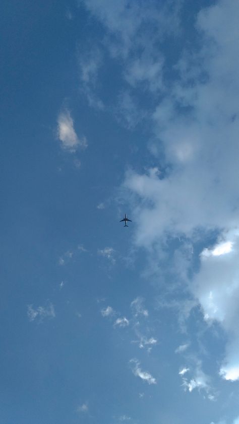 Semangat pagi #pesawat #langit #biru #awan #fotografi #indonesia #bersyukur #pesawat #terbang #udara #dream Pesawat Aesthetic, Sky With Airplane, Blue Sky Pictures, Good Morning Aesthetic, Cloud Pictures, Day Sky, Nature Photography Quotes, Blue Sky Photography, Blue Sky Wallpaper