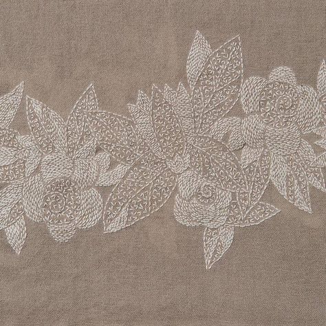 From Nepal.  Embroidery on cashmere.  Sold by ShopTerrain for $400. Kantha Embroidery, Sashiko Embroidery, Embroidery Works, Hand Work Embroidery, Japanese Embroidery, 자수 디자인, Handwork Embroidery Design, Sewing Leather, Hand Embroidery Art