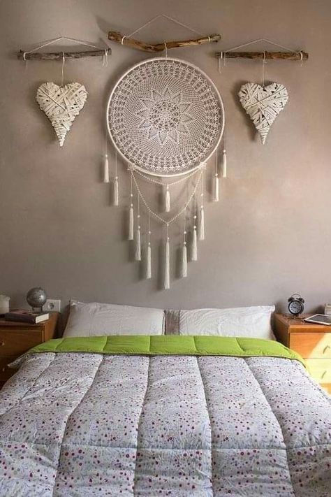 Dream Catcher Decor, Dream Catcher Craft, Macrame Wall Hanging Diy, Dream Catcher Diy, Wall Hanging Diy, Macrame Wall Art, Macrame Decor, Diy Crafts For Home Decor, Macrame Design