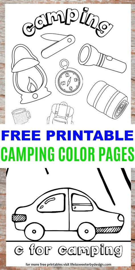 Camping Crafts For Toddlers, Camping Printables, Camping Preschool, Camping Theme Preschool, Camping Crafts For Kids, Camping Coloring Pages, Camping Classroom, Camping With Toddlers, Camping Bedarf