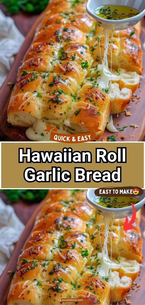 Ingredients:1 pack of 12 Hawaiian sweet rolls1/2 cup unsalted Meals With Hawaiian Rolls Dinners, Side Bread Recipes, Thanksgiving Hawaiian Rolls, Hawaiian Roll Bread Recipes, Baked Hawaiian Rolls, Cheeses Garlic Bread, Garlic Butter Hawaiian Roll Sliders, Easy Cheesy Garlic Bread Recipe, Best Cheesy Garlic Bread Recipe