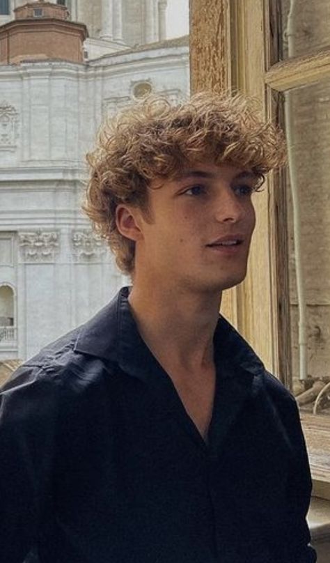 Blonde Curly Haircut Men, Blonde Fluffy Hair Men, Blonde Perm Men, Curly White Boy Hair, Perm On Guys, Haircuts Men Curly Hair, Blonde Wavy Hair Men, Men’s Curly Hairstyle, Curls Hairstyles Men