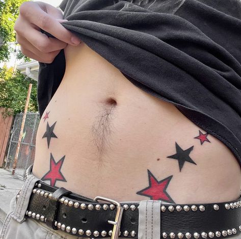 Men’s Lower Stomach Tattoo, Lower Body Tattoos Men, Star Tattoos Arm, Mens Hip Tattoos, Stomach Tattoo Designs, Black Star Tattoo, Star Tattoos For Men, Belly Button Tattoo, Lower Stomach Tattoos