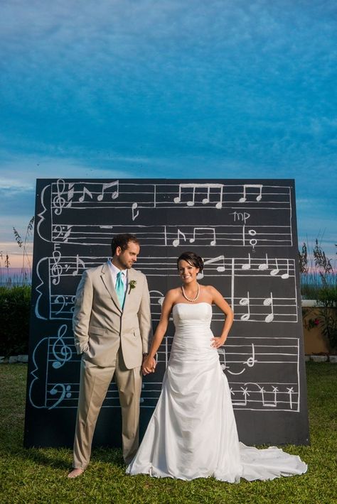 5 Unique Wedding Backdrops | Palazzo del Sol | Destin, FL wedding inspiration Gala Decorations, Wedding Ceremony Music, Music Themed Parties, Music Themed Wedding, Wedding Ceremony Ideas, Wedding Backdrops, Ceremony Music, Music Party, Music Themed