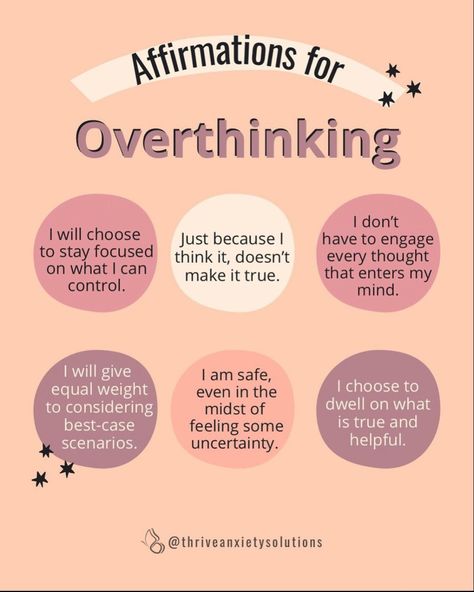 Affirmation For Overthinking, Over Thinking, Overcome Procrastination, Mental Health Facts, Mental Health Therapy, Self Care Bullet Journal, Self Healing Quotes, Journal Writing Prompts, Positive Self Affirmations