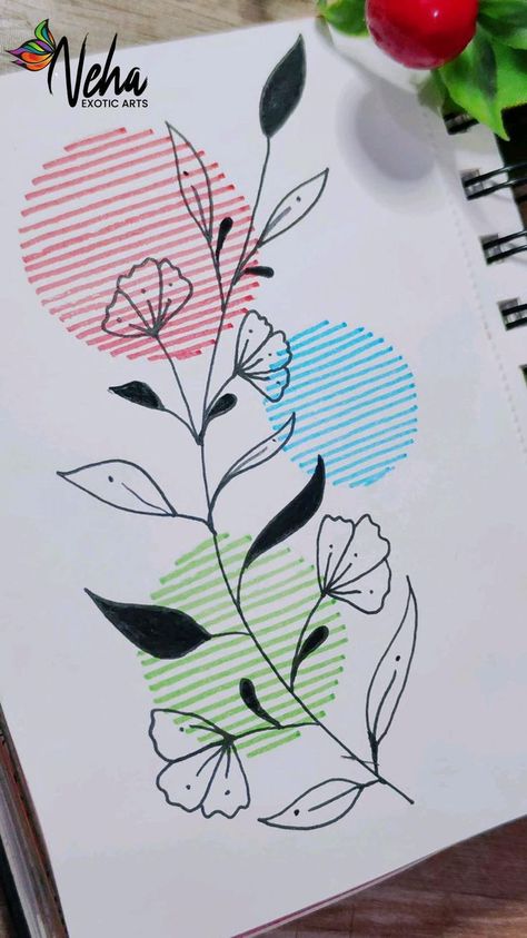 Markers Drawing Ideas, Brush Pen Art, Doodle Art Flowers, Easy Mandala Drawing, Bond Paper Design, Boho Art Drawings, Pen Art Drawings, Doodle Art Drawing, Abstract Art Painting Diy